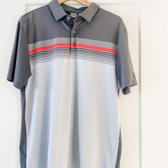 PING Men’s Short Sleeve Polo (golf shirt SZ M) - Picture 1 of 3